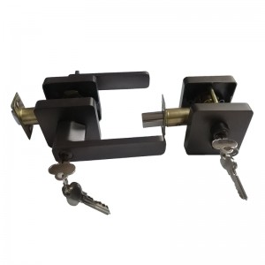 78001 رافعة مدخل مربعة مع مجموعة Deadbolt deadbolt مزدوجة على حد سواء قفل التحرير والسرد (للمكتب والباب الأمامي) ، قفل باب الدخول الثقيل ، 1 حزمة