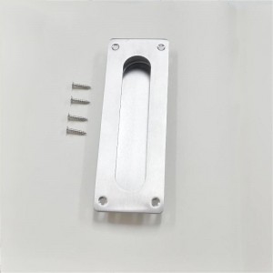 7.09 بوصة تسحب إصبع البصات لباب باب جيب ، مقبض باب الحظيرة المنزلق ، الفولاذ المقاوم للصدأ مستطيل ، يسحب الأجهزة